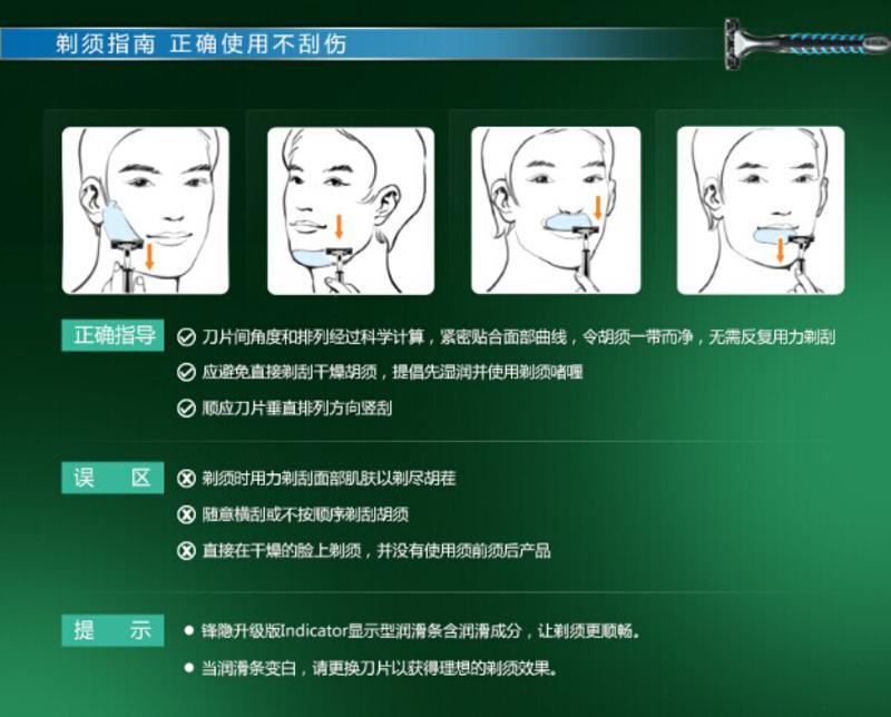 吉列威锋3系4刀头