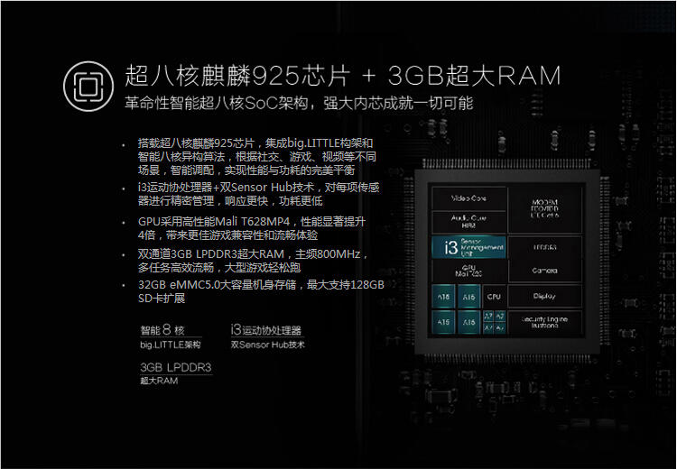 HUAWEI荣耀 6 Plus (PE-TL10)双卡双待双通移动联通双4G手机(金色)32G高配版