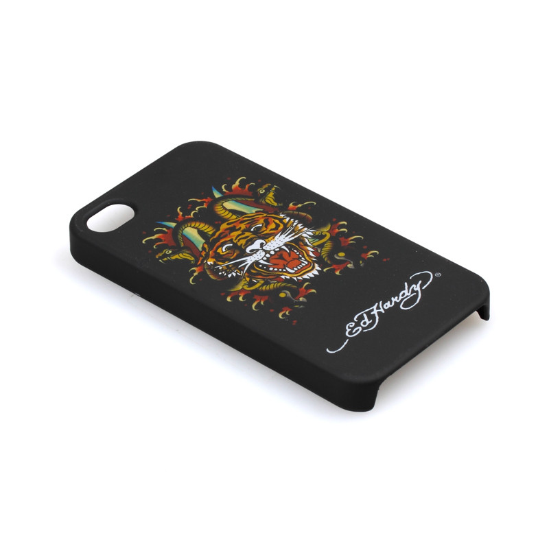 Ed Hardy Icing IPHONE4 ，老虎蛇黑底彩绘背壳EH-1029