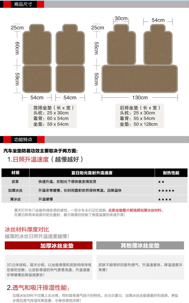 飞石 高级冰丝座垫6件套SC-400G灰色 中国结图案 一体化按摩珠腰靠