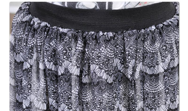 罗卡斯 2013女装新款蕾丝花边收紧带抽褶半身裙 12012
