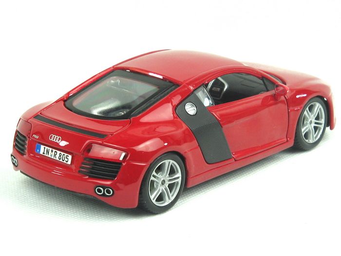 美驰图1:24 奥迪 Audi R8 31281 金属仿真汽车模型 红色