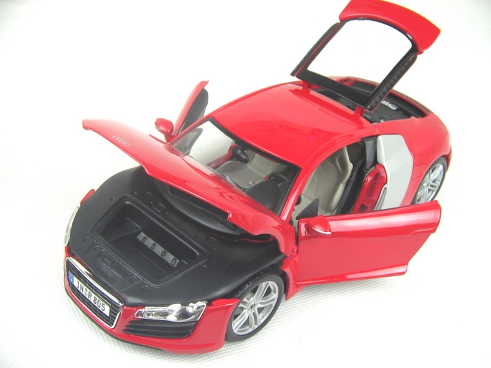 美驰图 1:18 奥迪 audi R8  36143 金属仿真模型 红色