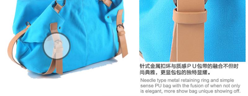 积卡逊-GC-145新款韩版复古潮包单肩斜挎时尚帆布配皮女包