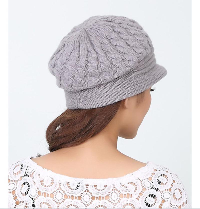 新款针织帽子 女 韩国 秋冬季韩版 户外潮流保暖护耳毛线帽B201