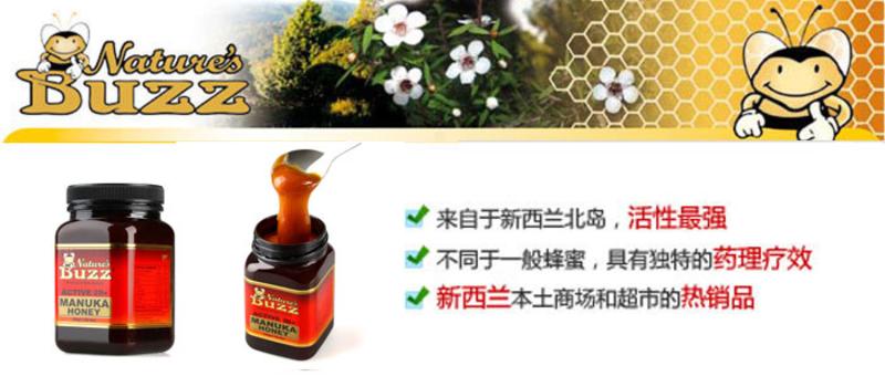 纽蜂宝 Natures Buzz Active 20+马奴卡蜂蜜 4瓶装(不含关税)