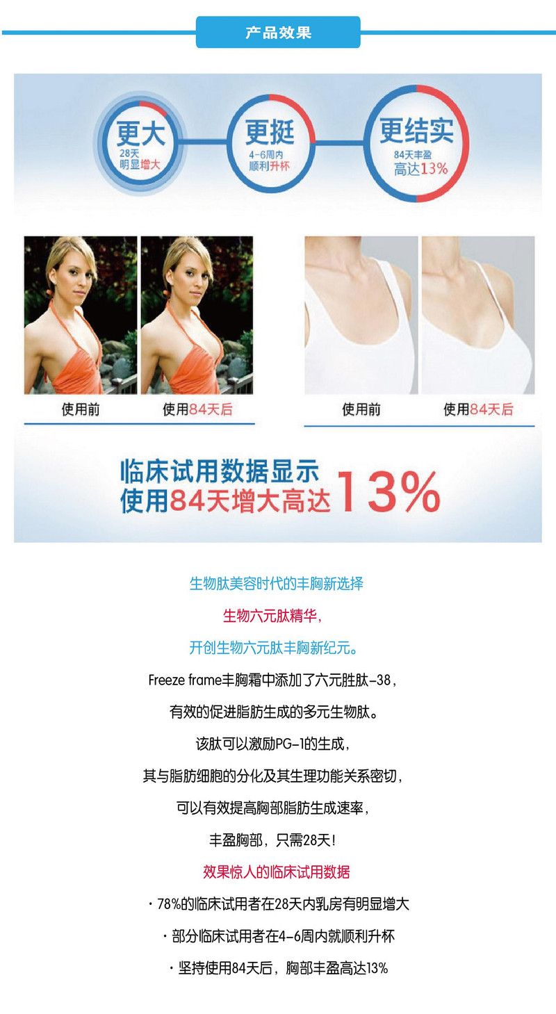 Freezeframe non-surgical enhancer 肽精华丰乳霜 100ml X 2