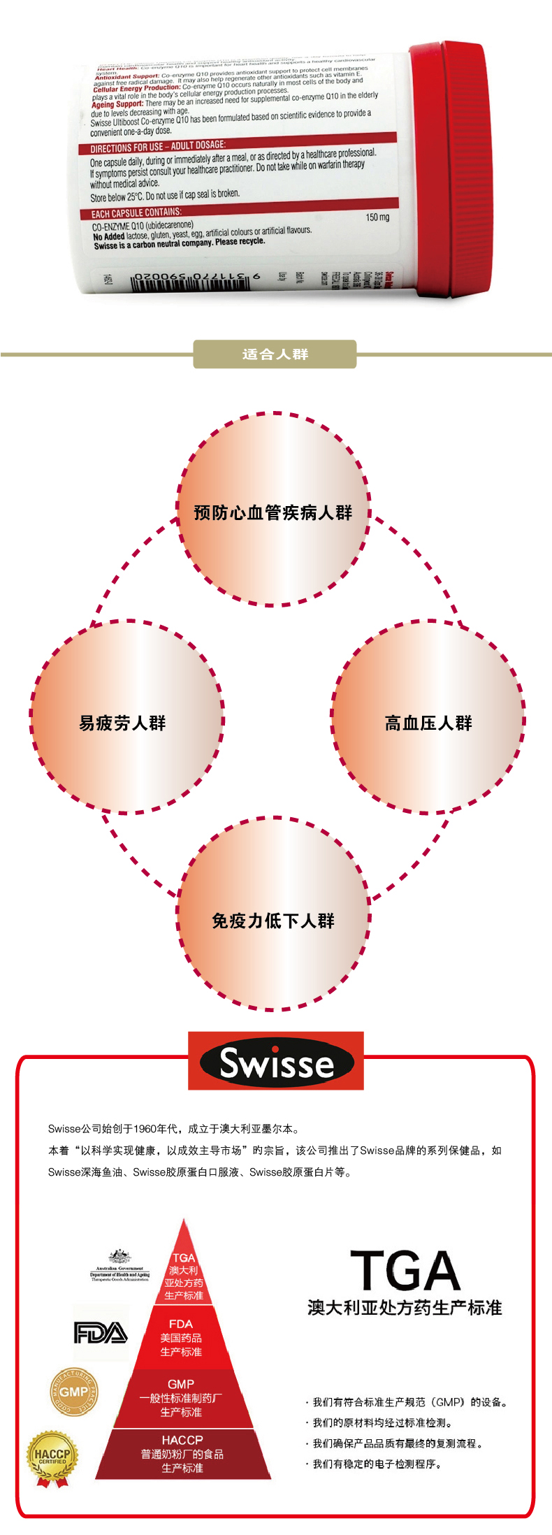 Swisse CO Enzyme Q10 辅酶Q10心脏宝150mg 50粒 X 3