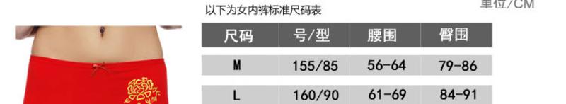 金丰田本命年女式大红可爱性感三角内裤  638