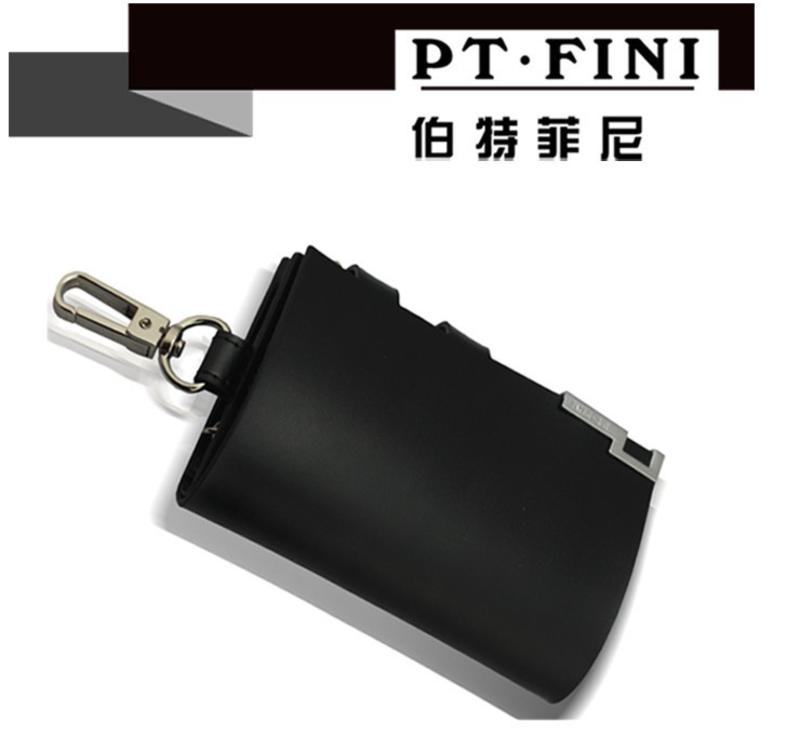 伯特菲尼 PT.FINI 2012新款金属包边男士钥匙包 PT-F065黑色