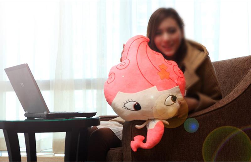 ILOOP新款创意毛绒玩具 创意 新奇礼物 床头靠垫抱枕美人鱼布娃娃
