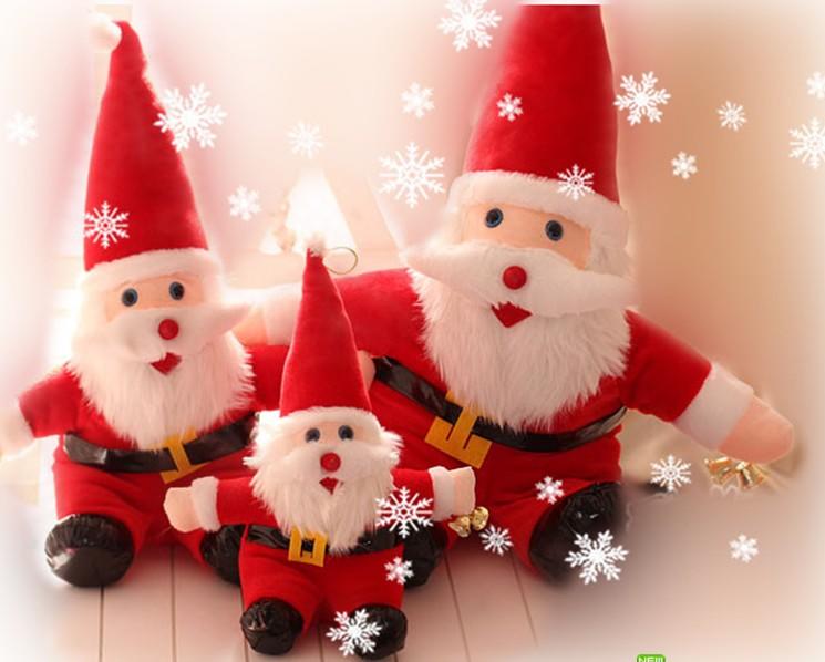 ILOOP圣诞老人公仔 圣诞老人毛绒玩具 圣诞节装饰品 儿童圣诞节小礼物40cm