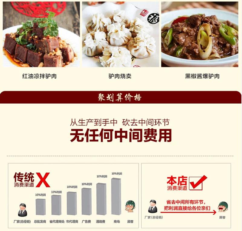 【河南特产】老师傅怀府闹汤驴肉舌尖五香口味高档驴鞭礼盒 送礼首选 高端大气两只装