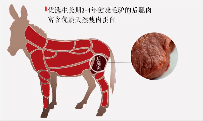 【河南特产】舌尖老师傅新鲜驴肉干河南特产美食办公零食小吃老师傅闹汤驴肉四口200g