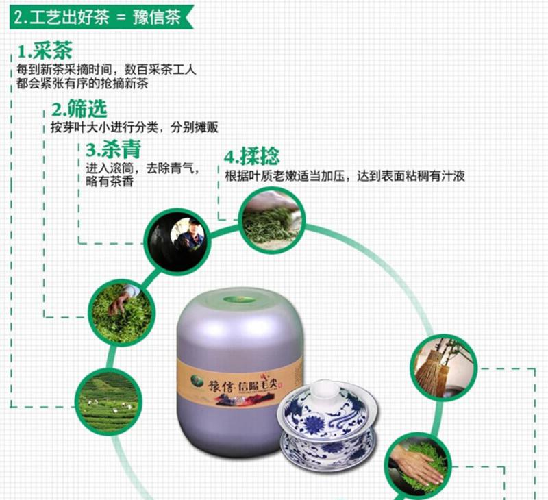 【河南特产】豫信茶叶舌尖新茶绿茶 2016信阳毛尖中国梦一级罐装纯芽春茶茶叶 自产自销