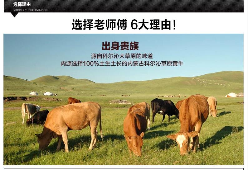 【河南特产】老师傅内蒙古风干牛肉干手撕牛肉粒300g香辣零食独立包装