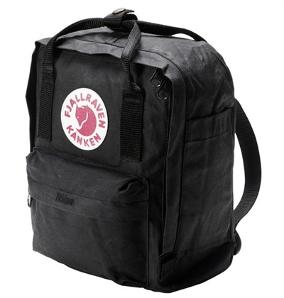 诺一 同款 Fjallraven北极狐 康坎迷你背包 Kanken Mini 黑色 7升