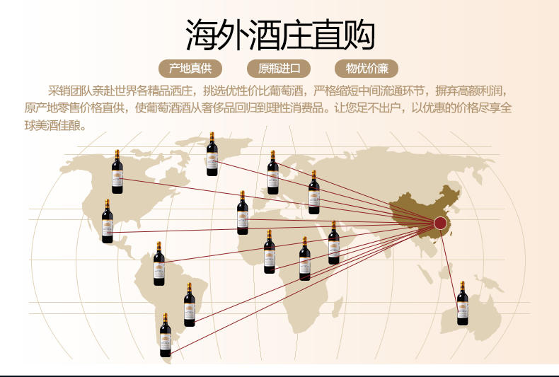【法国】原瓶原装进口红酒 富石堡干红葡萄酒6*750ml 3760067962075