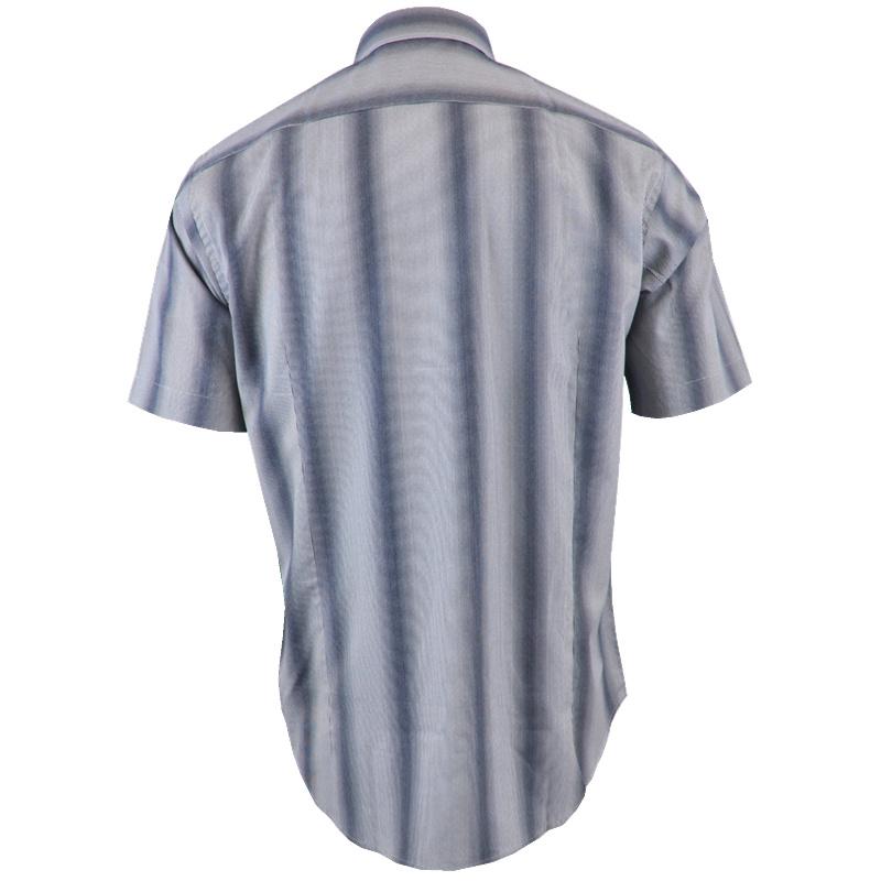 萨托尼 sartore 男士 商务 休闲 短袖衬衫 蓝条纹 11111187