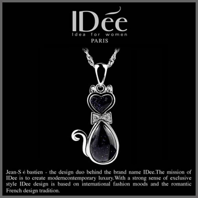 法国IDee首饰项链-神秘小猫动物项链