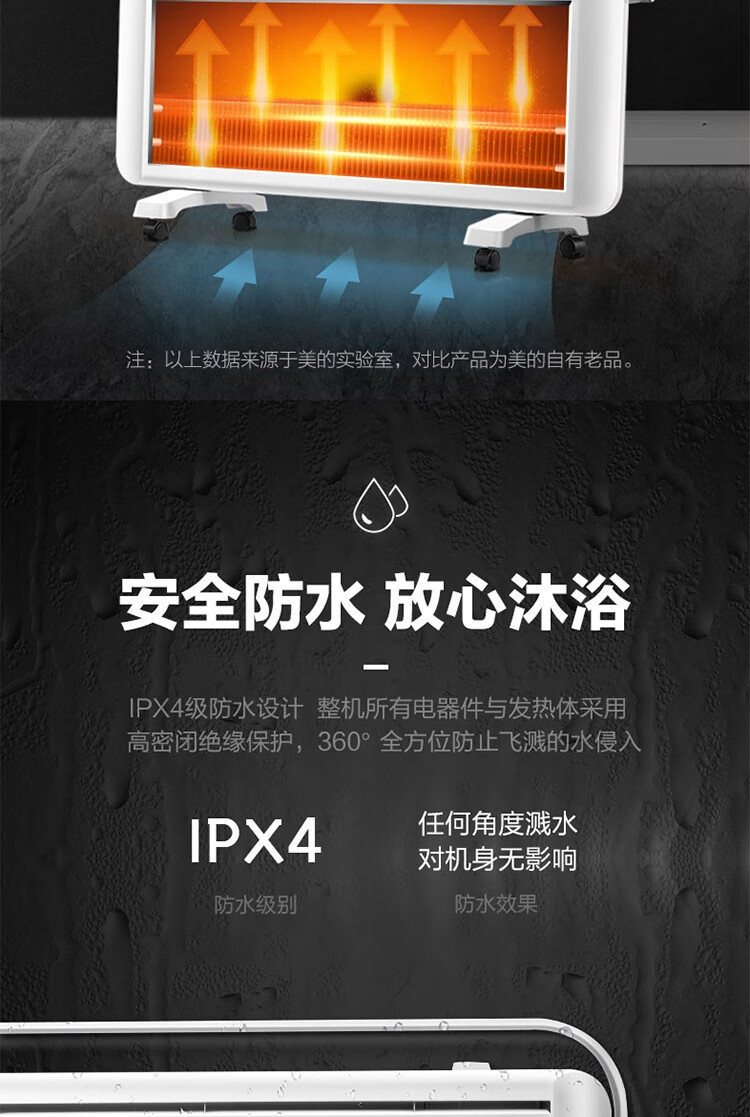 美的/MIDEA 取暖器电暖器电散热器对流式对衡式欧式快热NDY-DN家用