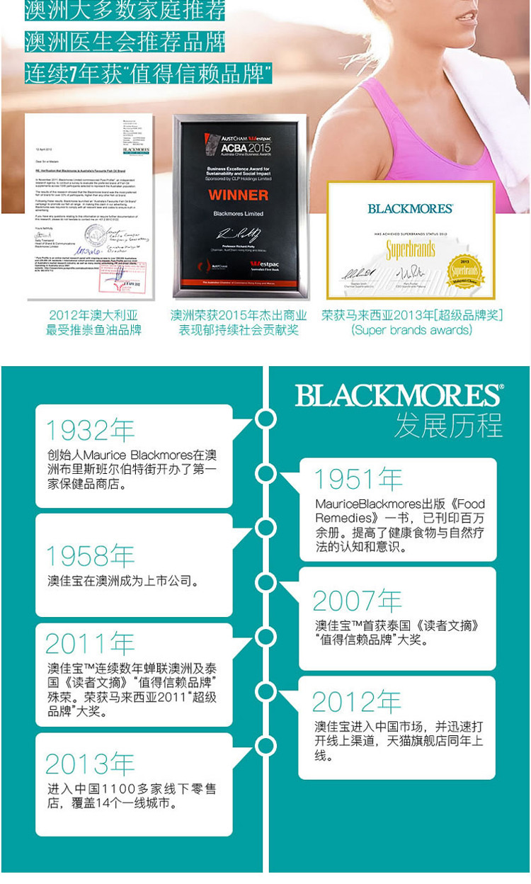 【海外购】【包邮包税】澳洲Blackmores澳佳宝维E面霜 50g/支