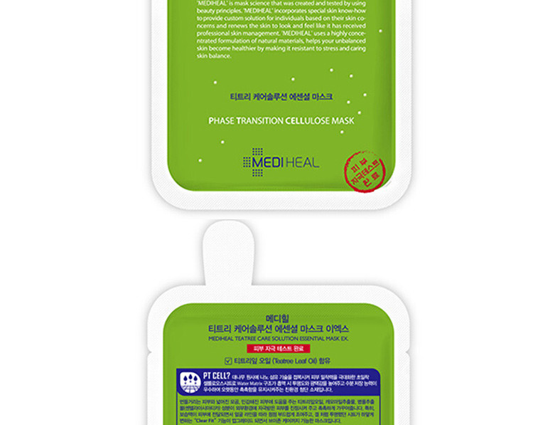 【海外购】【包邮包税】韩国MEDIHEAL美迪惠尔（可莱丝）茶树抗炎修复面膜贴10片装