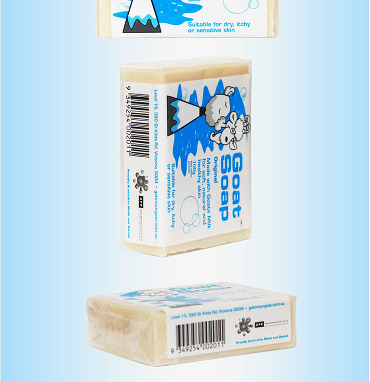 【海外购】【包邮包税】澳洲Goat Soap DPP羊奶皂手工皂原味100g*3盒