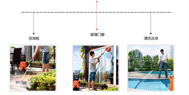 亿力汽车高压洗车机家用220v全铜电机洗车器清洗机洗车泵刷车水枪 铁拳-1500W升级版