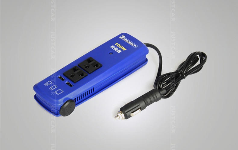 米其林 车载逆变器 双USB车载充电器 车载电源100W 12V转220V充电