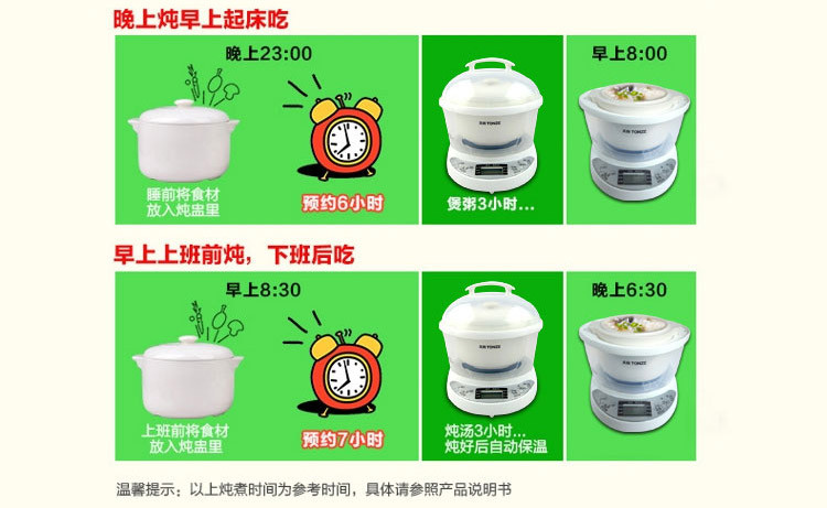天际/TONZE 电炖锅 GSD-7M 隔水炖 0.7L白瓷内胆 电炖盅 煲粥煮汤酸奶