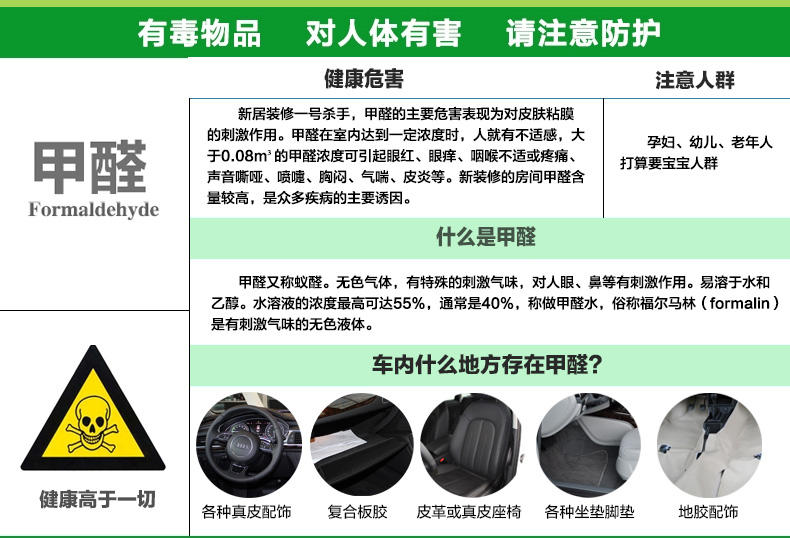 E路驰 新车除甲醛除异味除臭光触媒异味净汽车空气净化清新剂