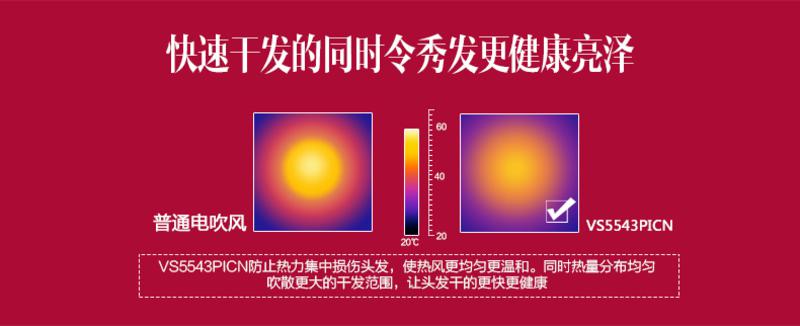 沙宣陶瓷负离子2000W大功率恒温专业造型电吹风机VS5543PICN