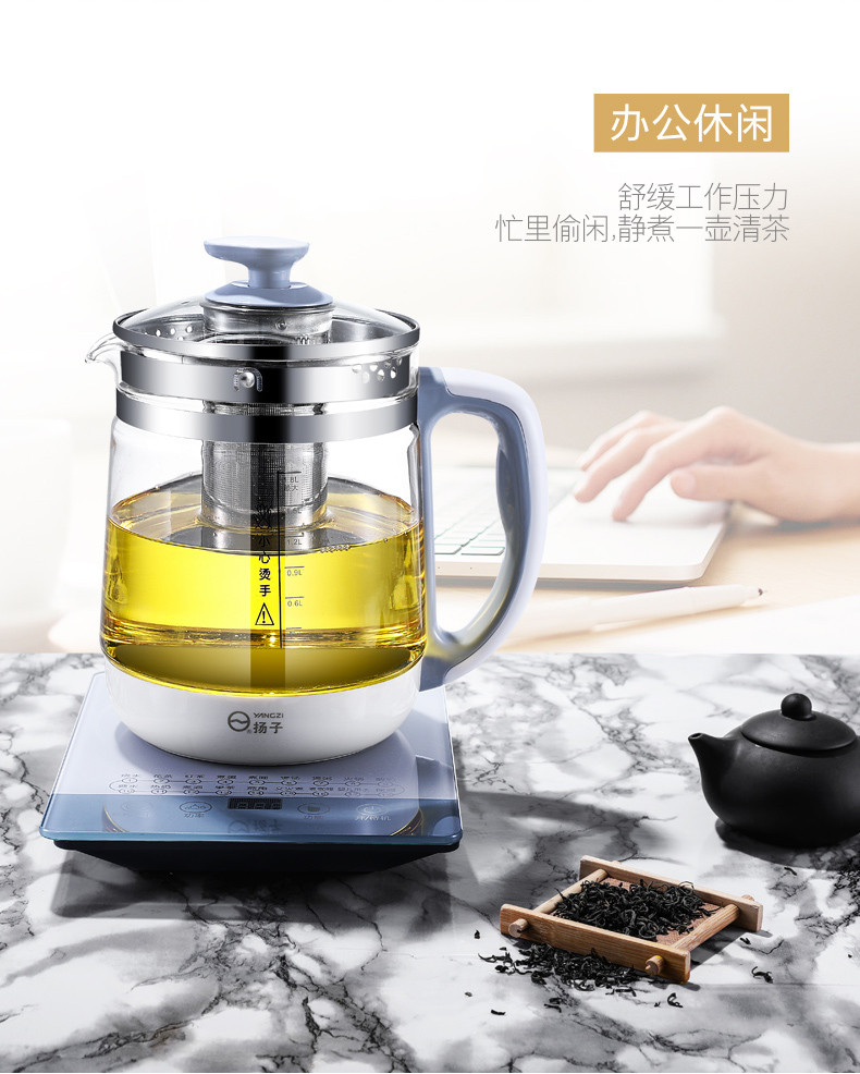 扬子养生壶全自动加厚玻璃多功能电热水壶花茶壶家用煮茶器办公室烧水壶