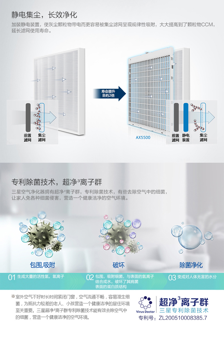 三星（SAMSUNG）空气净化器KJ400F-K5586WF