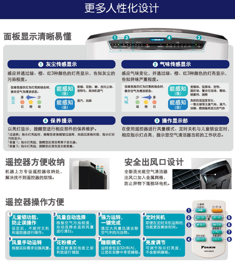 DAIKIN 大金 流光能空气净化器 MC71NV2C-N（金色）