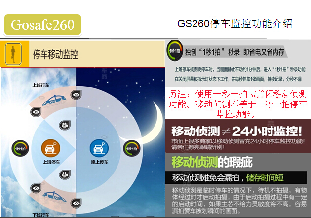 PAPAGO GoSafe 260后视镜隐形行车记录仪 高清广角