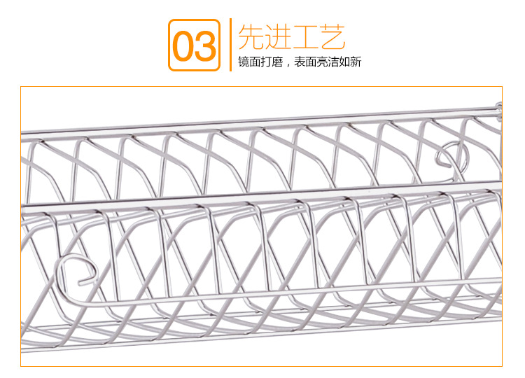 品尼优 不锈钢201双层碗碟架 厨房沥水碗筷盘子架PNY-DL014