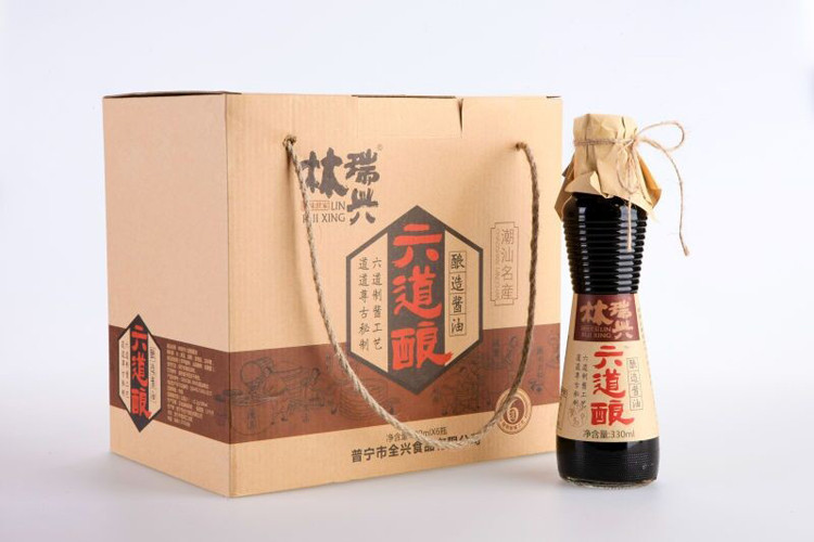 【汕头馆】林瑞兴酱油礼盒装 330g*6瓶/盒老传统工艺 潮汕特产