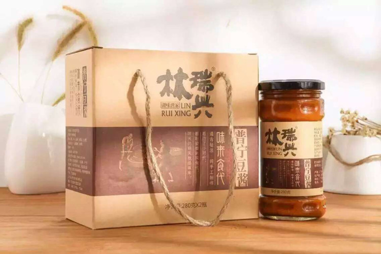 【汕头馆】林瑞兴普宁豆酱礼盒装 280g*6瓶/盒非转基因大豆送礼佳品潮汕特产