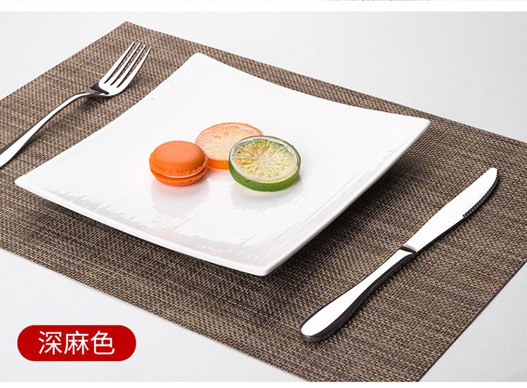 【汕头馆】爵奇PVC日式家用防烫餐西餐垫 多色可选（两张套装）