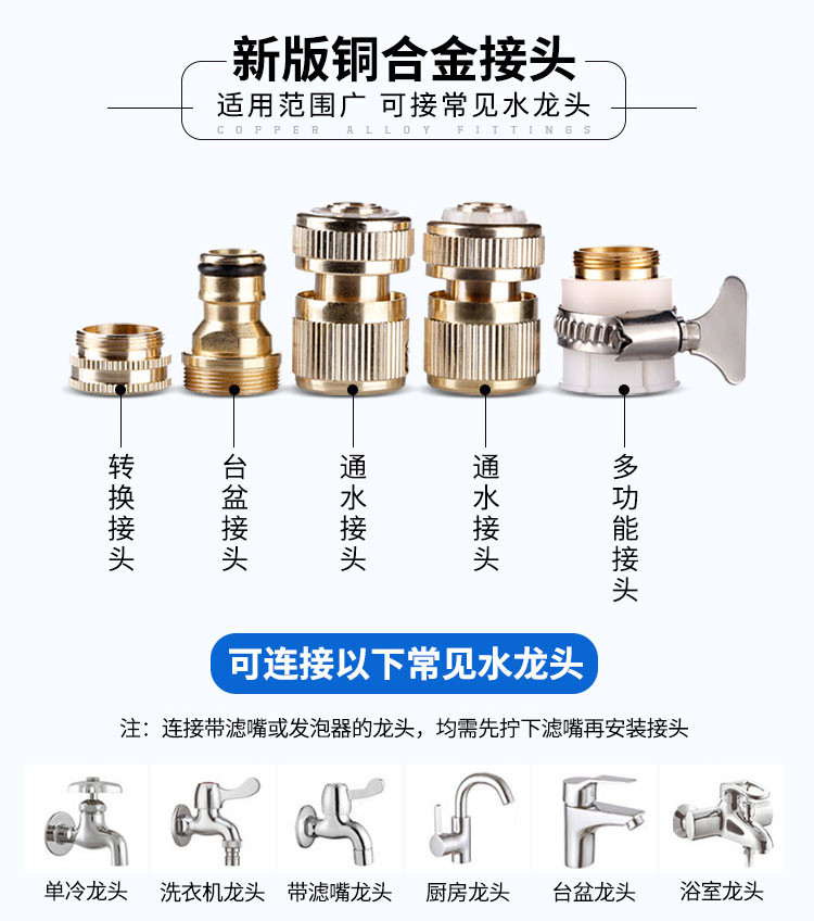 车旅伴 高压喷头自来水洗车水枪家用庭院清理水枪园艺水枪全铜喷枪头 无水管套装 HQ-C1198