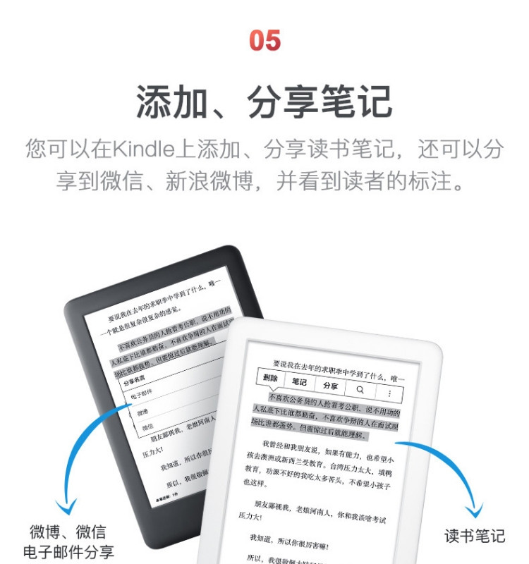 Kindle 电子书阅读器 青春版 黑色/白色 4G