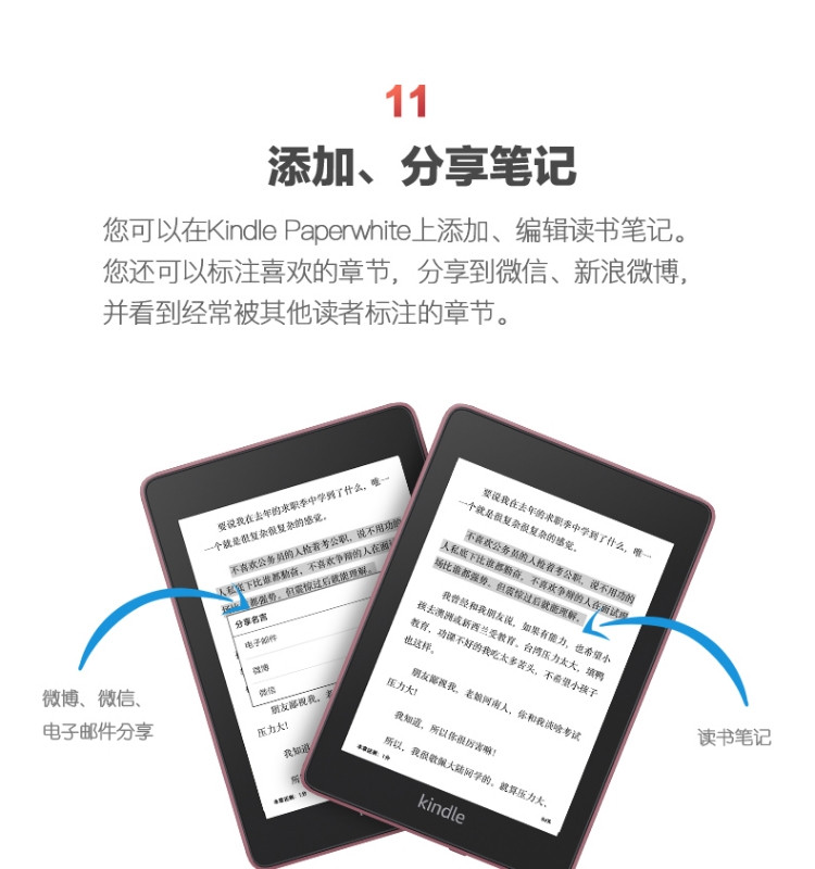 Kindle paperwhite 电子书阅读器第4代wifi8G烟紫色+3M 思高拭亮(擦拭屏幕)