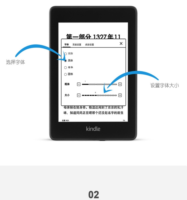 Kindle paperwhite 电子书阅读器电纸书第四代 32G+3M 思高拭亮(擦拭屏幕)