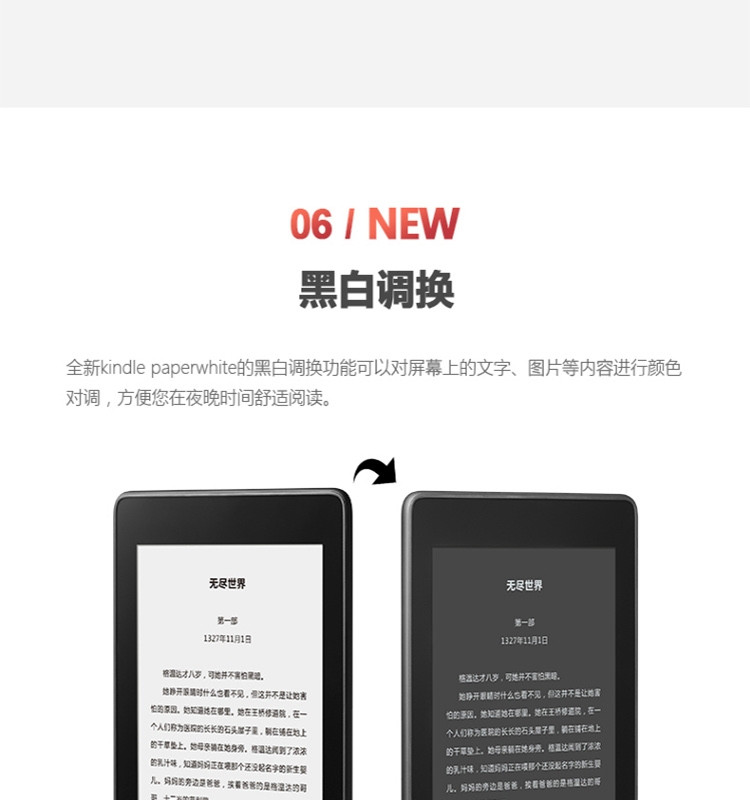 Kindle paperwhite 电子书阅读器电纸书第四代 32G+3M 思高拭亮(擦拭屏幕)