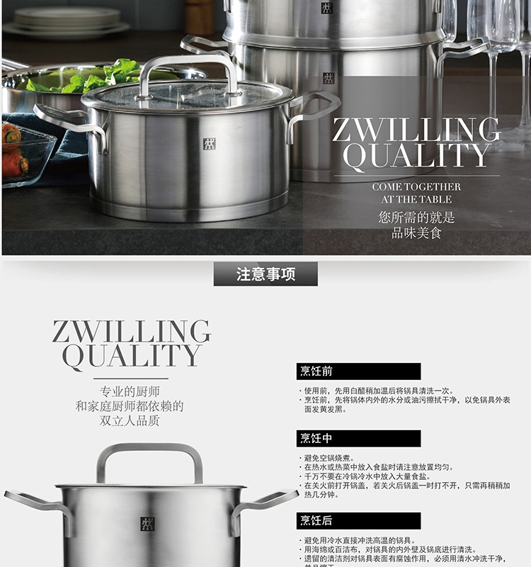 双立人 Zwilling Moment 16cm双耳炖 ZW-C126 66602-160-922