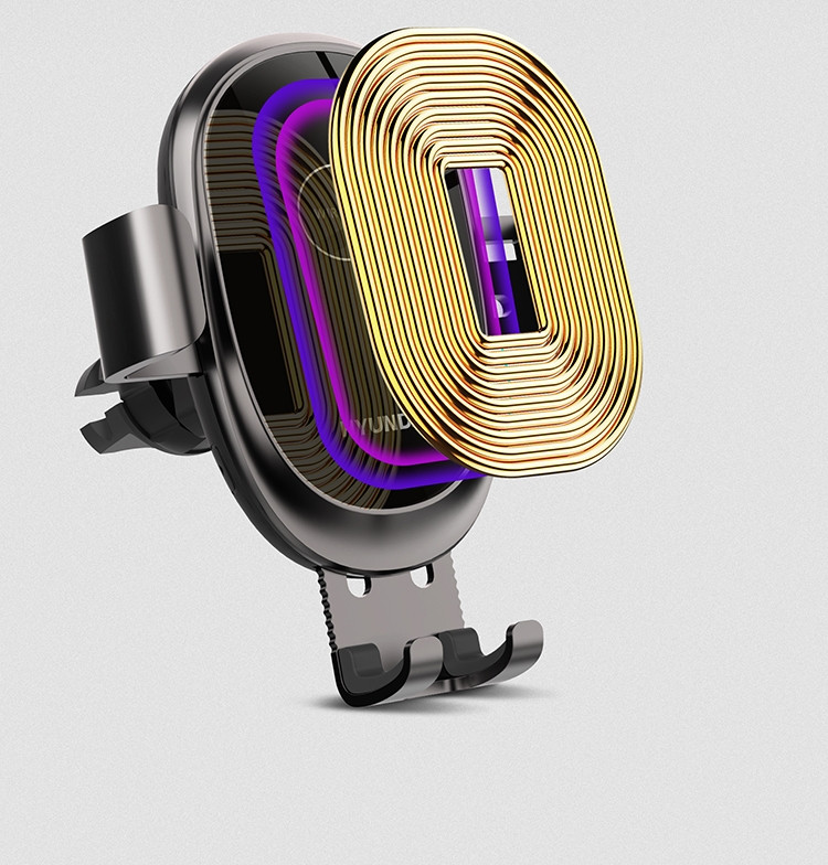 韩国现代 现代/HYUNDAI 智能无线充车载手机支架充电器 黑色 YH-C001