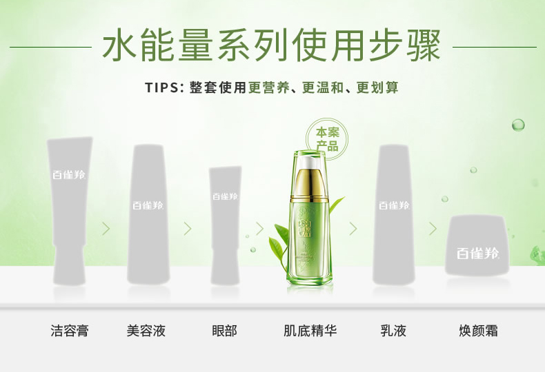 包邮 百雀羚水能量臻纯肌底精华液30ml