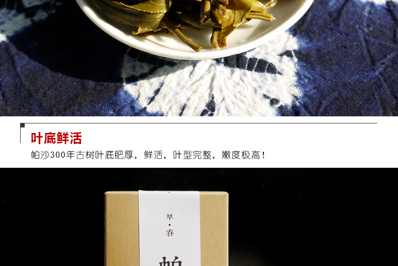 鑫钰普洱茶生茶2015年头春帕沙古树纯料散茶100g/份散装